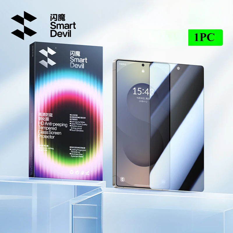 Privacy Tempered Glass Screen Protector, Anti-Peeping & Anti-Fingerprint 2-Pack
