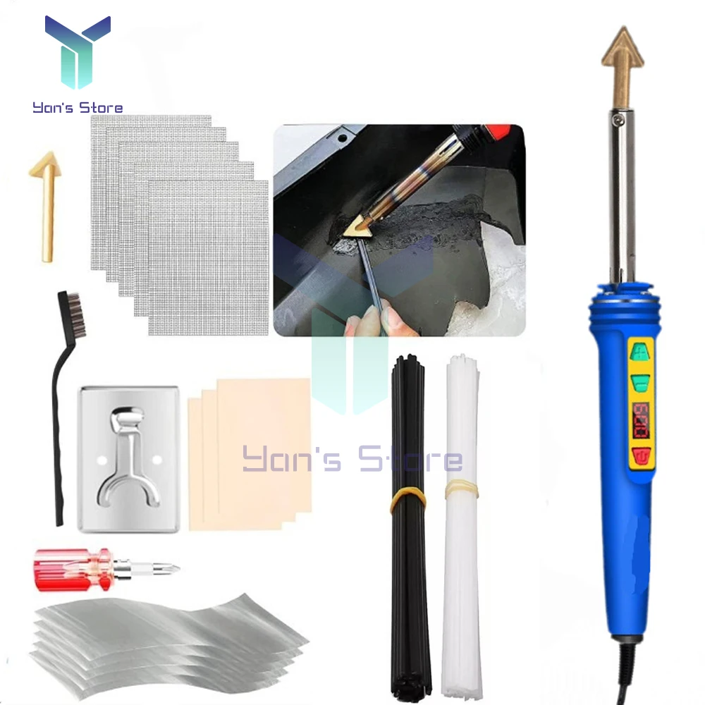 

Car Bumper Repair Electric Soldering Iron Thermal Stapler Leather Ironing Tool Smoothing Tool With PP Glue Stick Plastic Repair