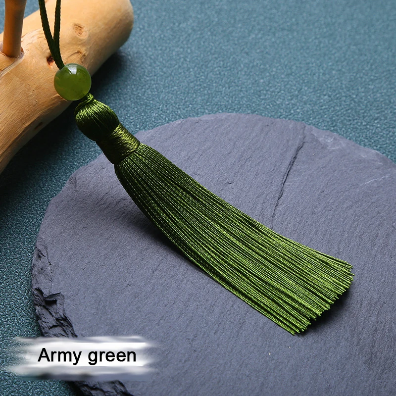 10 Stück Polyester-Seidenquasten 7cm Handgefertigte Weiche Bastelquasten Mini-Perlenquasten für Lesezeichen und Schmuckherstellung – Detail 21