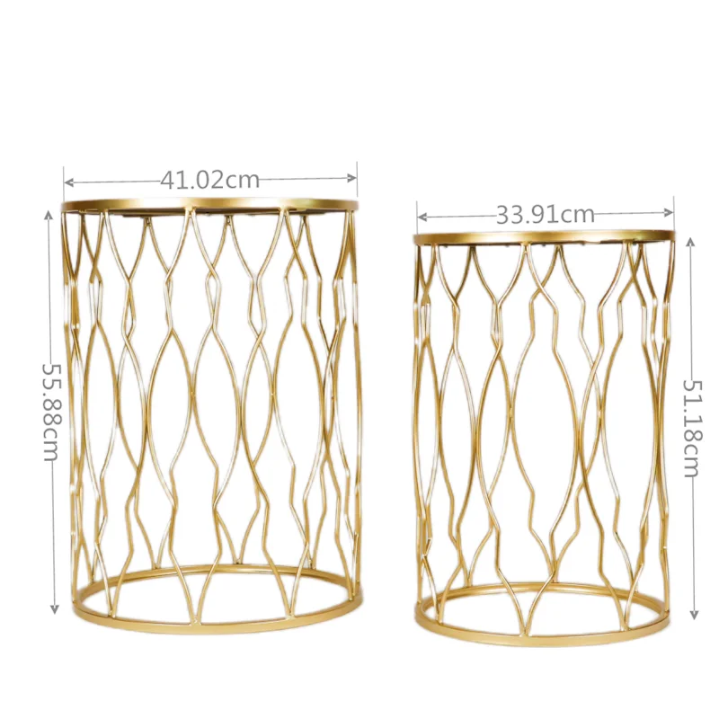 Nordic Style Coffee Tables Set Of 2 With Mirror Top Tray Rattan Modern Iron Ending Decor Set Tables