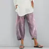 2024 New Fashion 3D Octopus Print Pocket Pants For Women Retro Home Casual Pants For Women Plus Size Elasticated Belt Pants 3