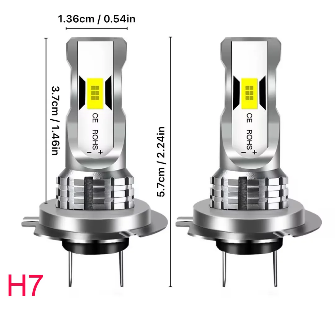 H7 H1 LED H4 H3 전구 자동차 헤드라이트 50000LM 120W 미니 무선 램프 자동 스포트라이트 안개등 6000K 화이트12V 24V 플러그 앤 플레이