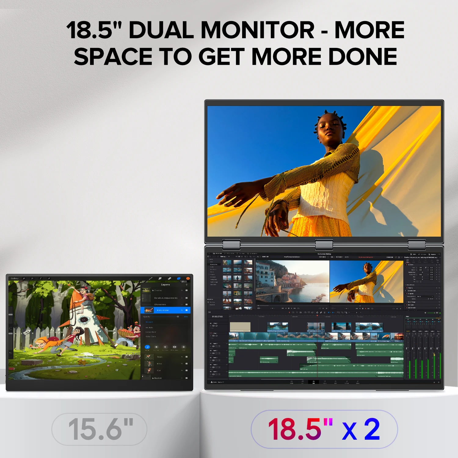 UPERFECT Delta Monitor portátil de 18,5