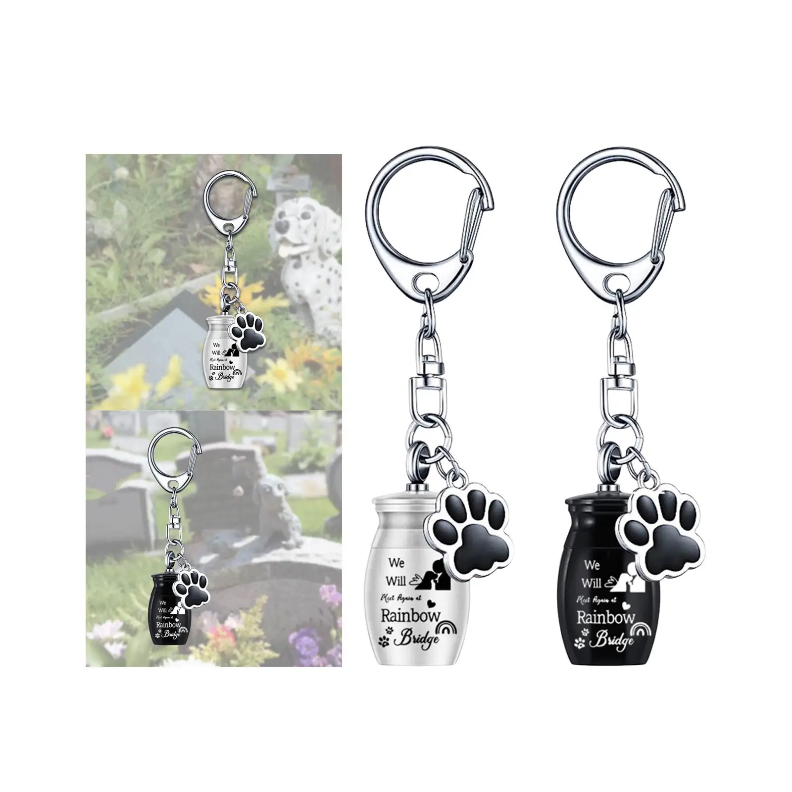 Keychain Pet Urn Burial Lightweight Portable Pendant for Kitten Rabbit Kitty