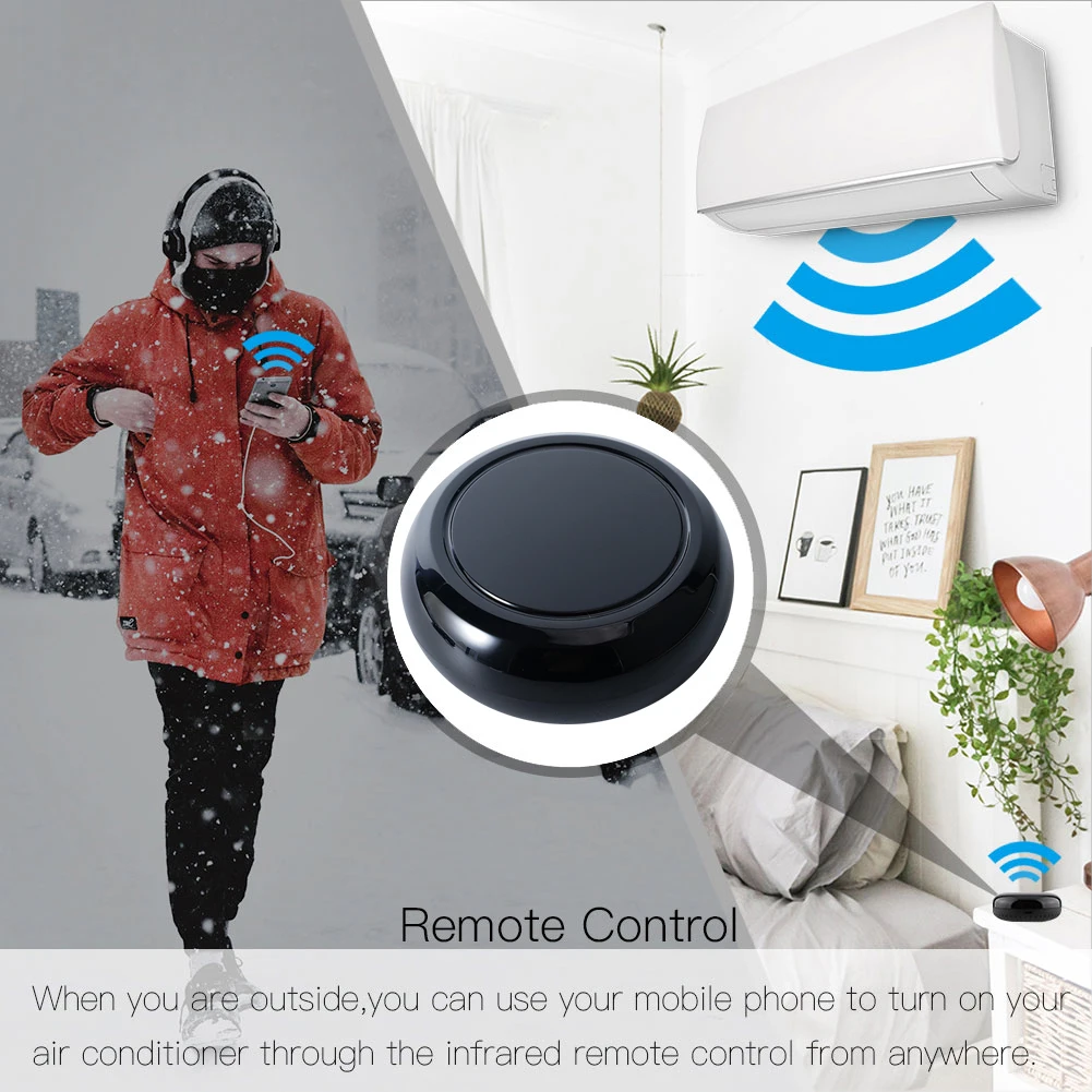 투야 와이파이 IR 리모컨 스마트 유니버설 (TV, 에어컨용), 알렉사, 구글 홈, 얀덱스와 호환