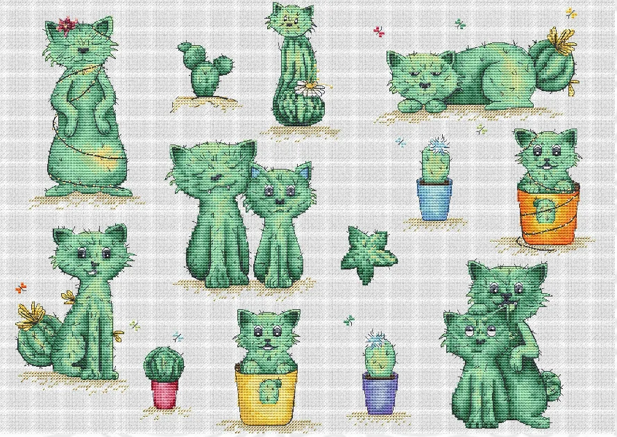 

Набор для вышивки дома Набор для вышивки крестиком наборы для вышивки крестиком 27-cactus Kitty 49-39