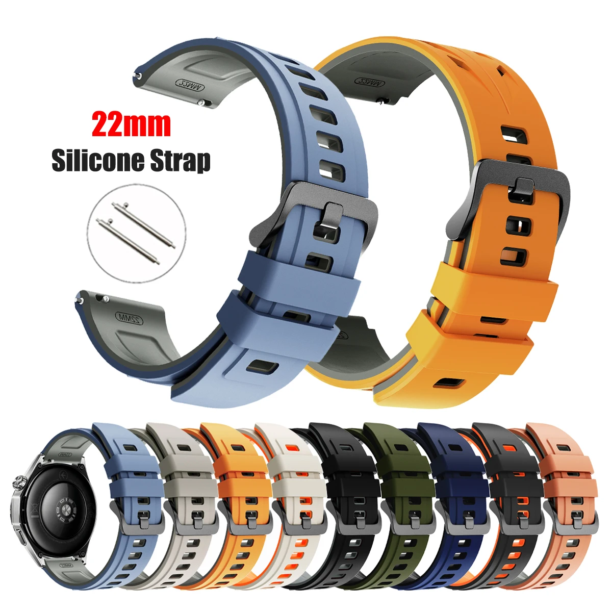 Silicone Sport Watch Band - Vibrant Colors and Durable Design