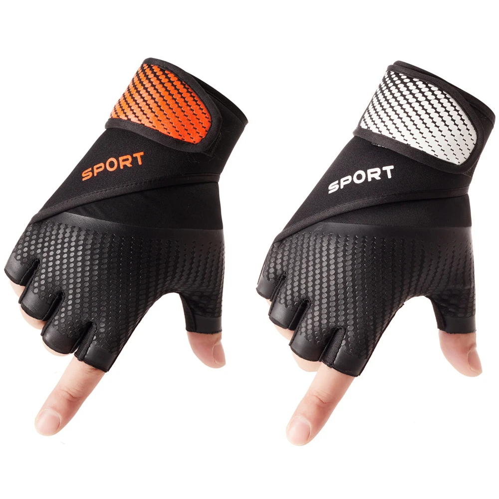 Workout Gloves 1 Pair Gym Weight Lifting Gloves With Wrist Wrap Support Full Palm Protection & Extra Grips For Fitness Pull-up
