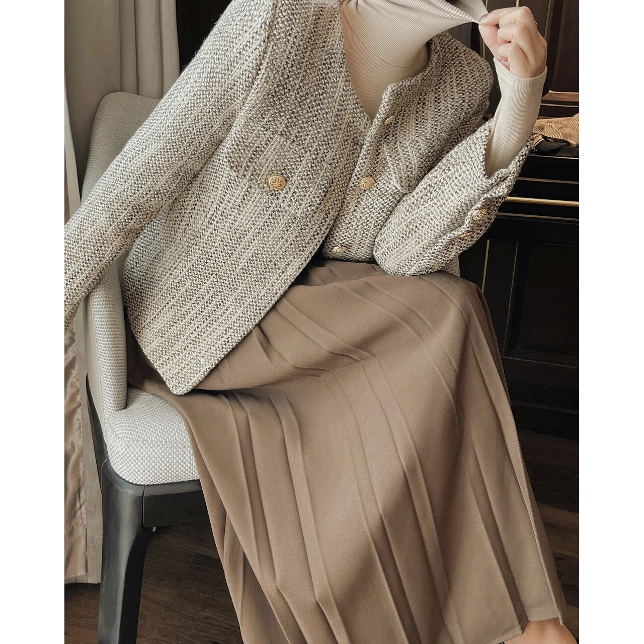 

2022 зимние женские тренчи, плотные шерстяные твидовые короткие куртки, блейзеры, дождевики, новинка от производителя, корейская модная одежда, пальто, парки