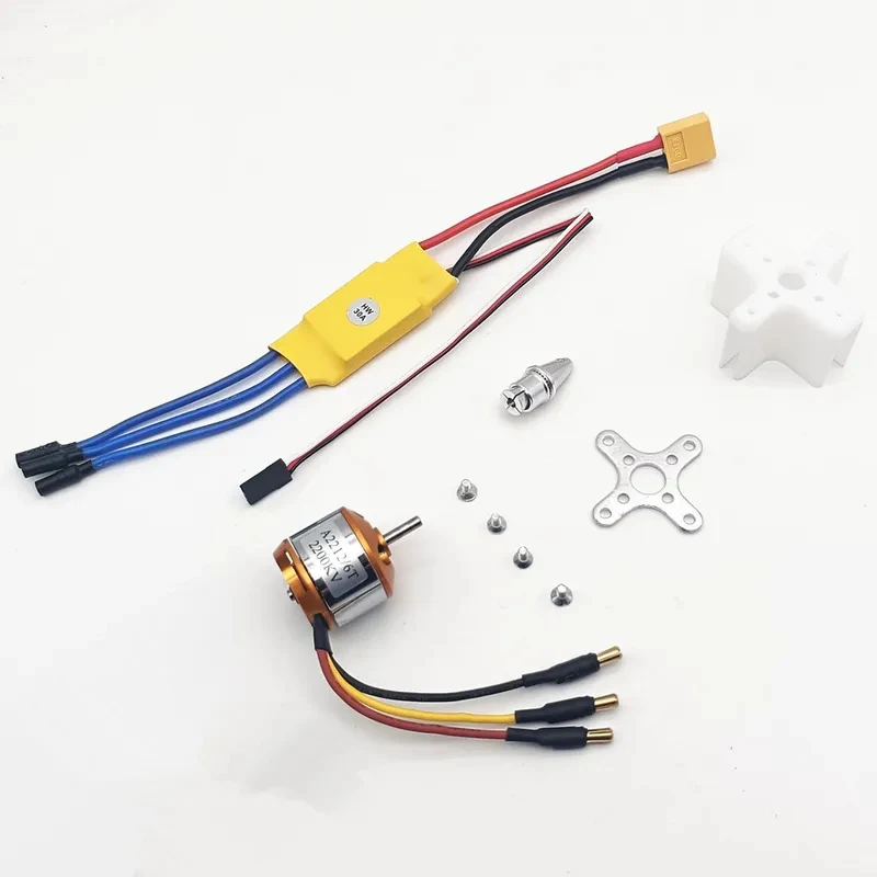A2212 2212 1400KV 2200KV 브러시리스 모터 30A ESC SG90 9G 마이크로 서보 6인치/8인치 프로펠러 RC 고정익 비행기 헬리콥터용