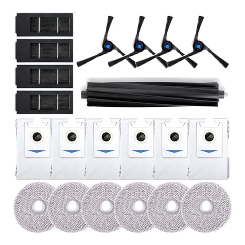 

HOT! Accessories Set Compatible For Ecovacs Deebot X2 Omni Replacement Parts Main Brush, Side Brushes, Filters, Mops, Dust Bags