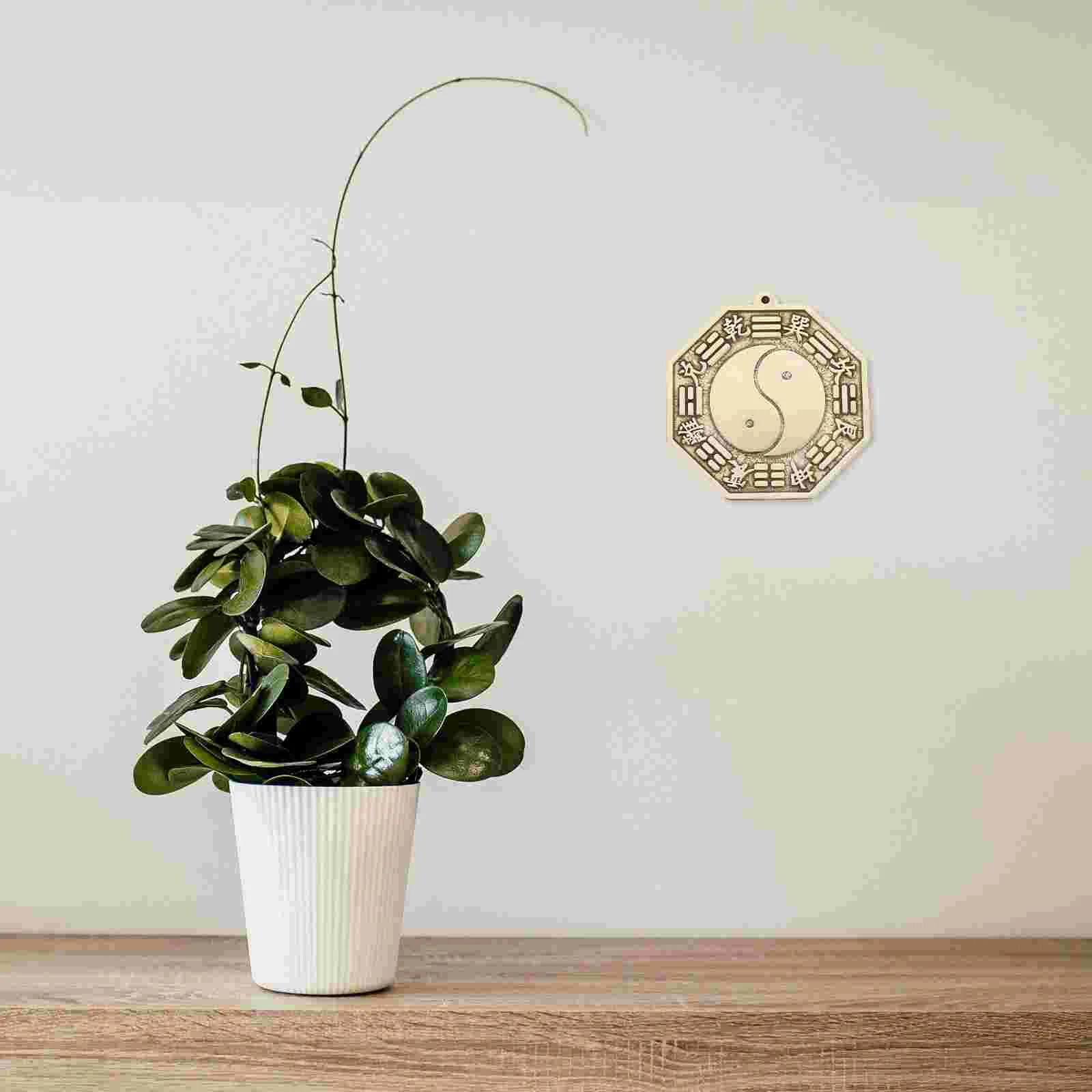 Gossip Mirror Chinese Brass Tai-Chi Artistic Ornament Feng Shui Bagua Home Decor Decorations