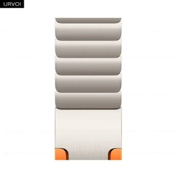 URVOI Matte Black 316L Stainless Steel Link Bracelet for 46mm-S10 44 45 49mm (Titanium Orange)