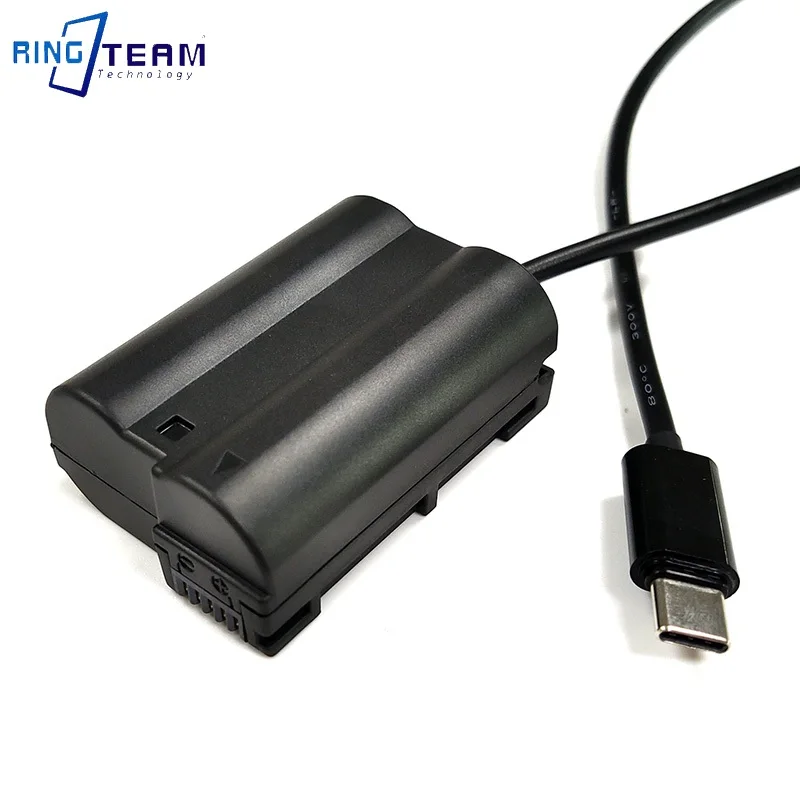 Dummy-Akku Mit USB-C Für Nikon Kameras (EN-EL15/EP-5B) – Für D7000, D750, D850 Uvm.
