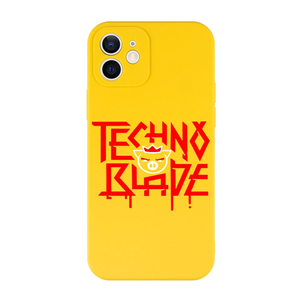 Technoblade Never Dies Blood God Pattern Clear Phone Case for