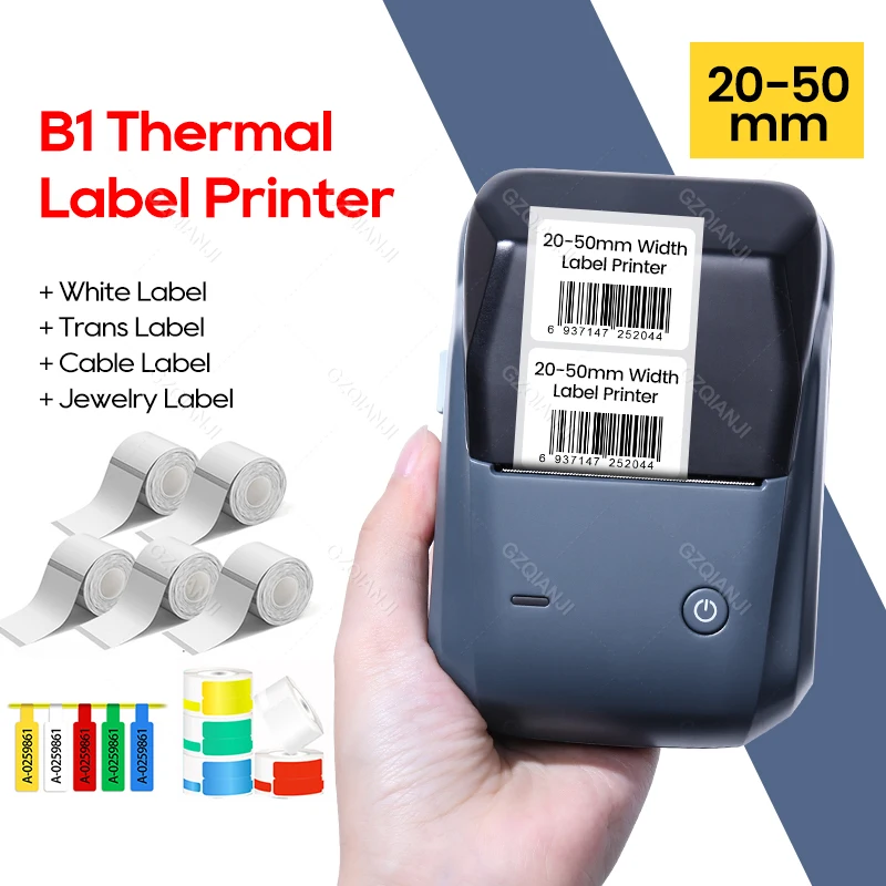 Niimbot b1 Impressora de Etiquetas Portátil Bluetooth Móvel Autoadesivo Autoadesivo Papel Rolo Máquina de Etiquetas Jóias
