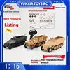 During World War II Germany transported half tracked tanks remote-controlled finished tanks TORRO brand tanks and Haifeng models 1