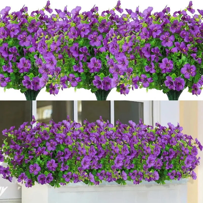 Künstliche Blumen für den Außenbereich, UV-beständig, künstliche Pflanzen für den Außenbereich, Hochzeit, Innenbereich, Küche, Bauernhaus-Dekoration, künstlich – Detail 7
