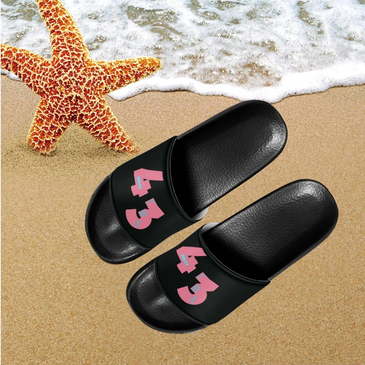 

BELIDOME Gamma Phi Delta Design Shower Slippers Family Women Gift Fashion Summer Lightweight Sandals for Children Home Non-Slip