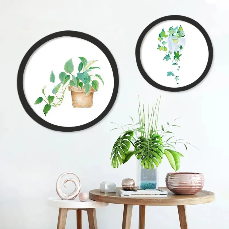 Classic-Wood-Round-Photo-Frame-Simple-Nordic-Style-Picture-Frames ...