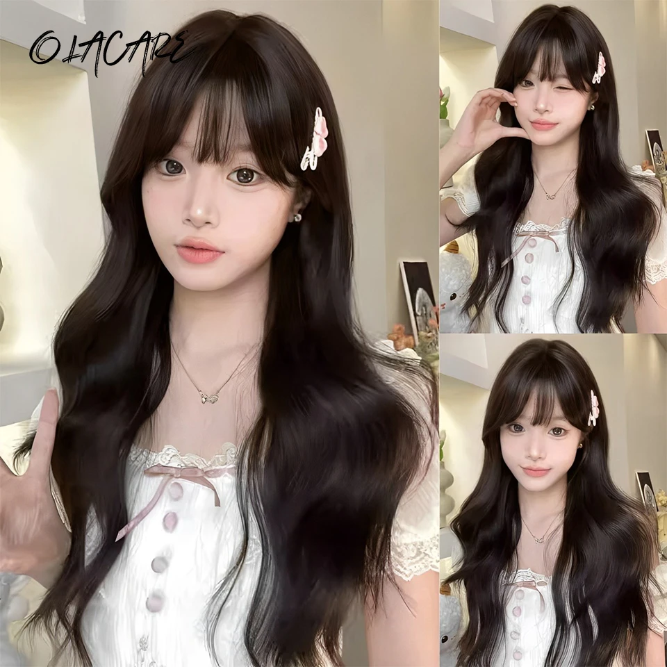 Synthetic Curly Long Ponytail Wig With Bangs For Women