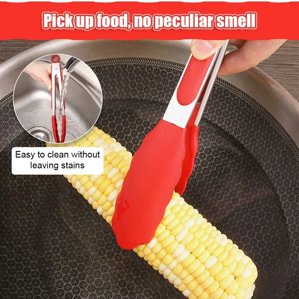 Silicone Clips Bread Barbecue Steak Food Clips 7/9/12 inch Kitchen Accessories