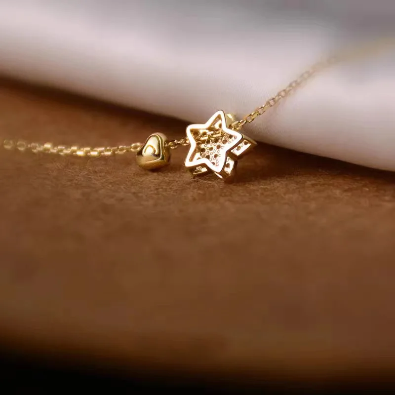 Real 925 Sterling Silver Fashion Sweet Zircon Flower Pendant Necklace For Women Wedding Party Fine S925 Jewelry