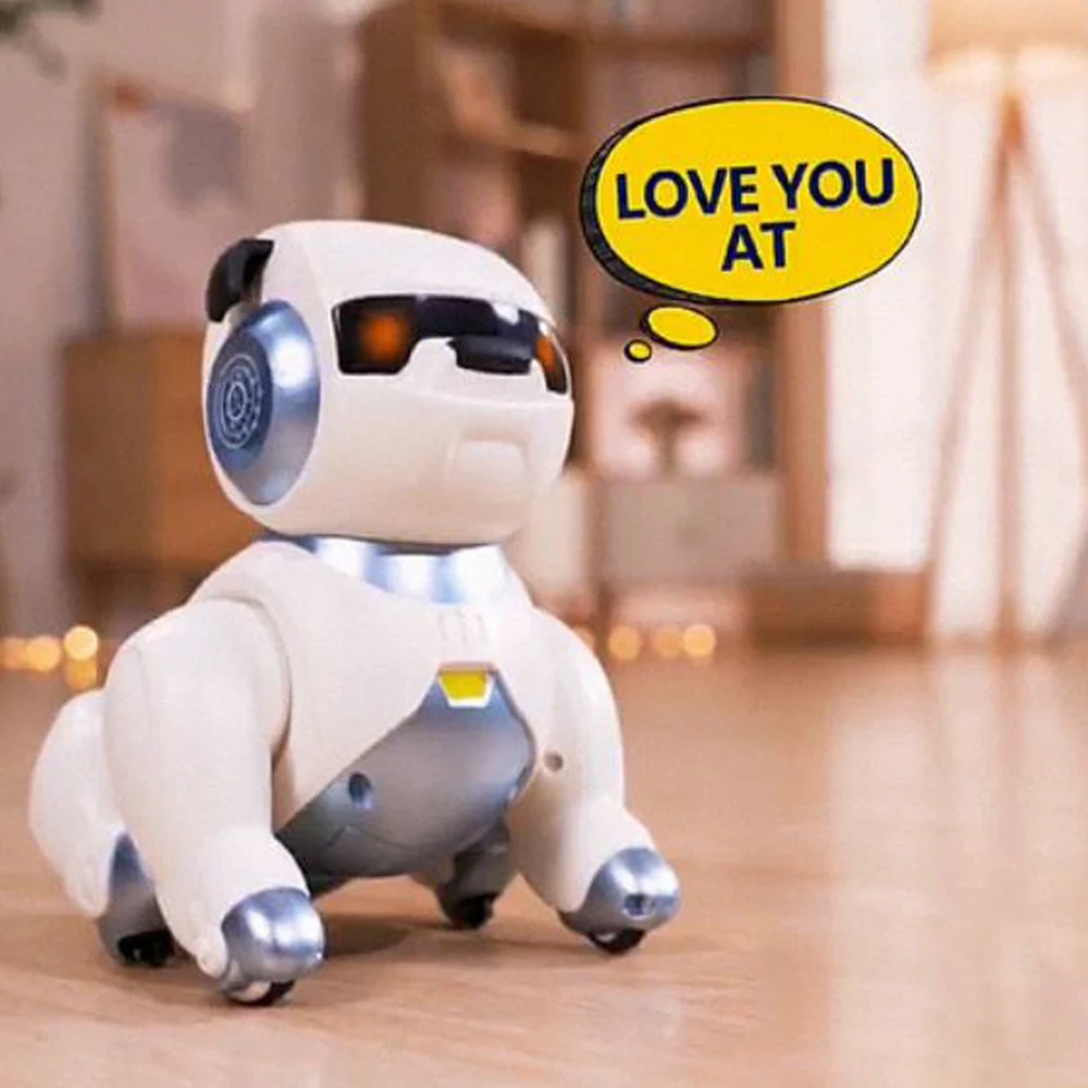 Blue Smart Robot Dog Dance Comando Vocale Touch Control Toys At009 Robot Interattivi Carini Cane Per Bambini Regali Di Natale Di Compleanno