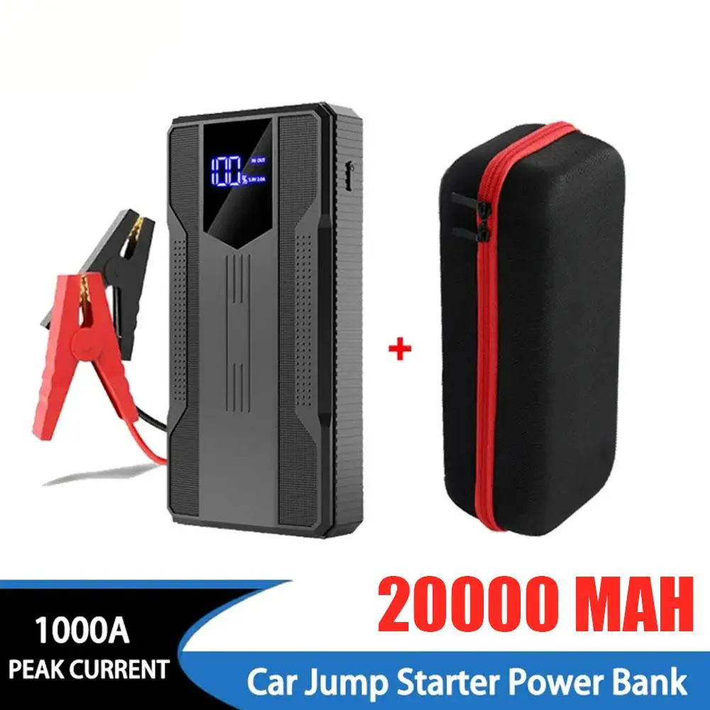 8000mahPortableJumpStarterMultifunctionPowerBankBooster12VCar