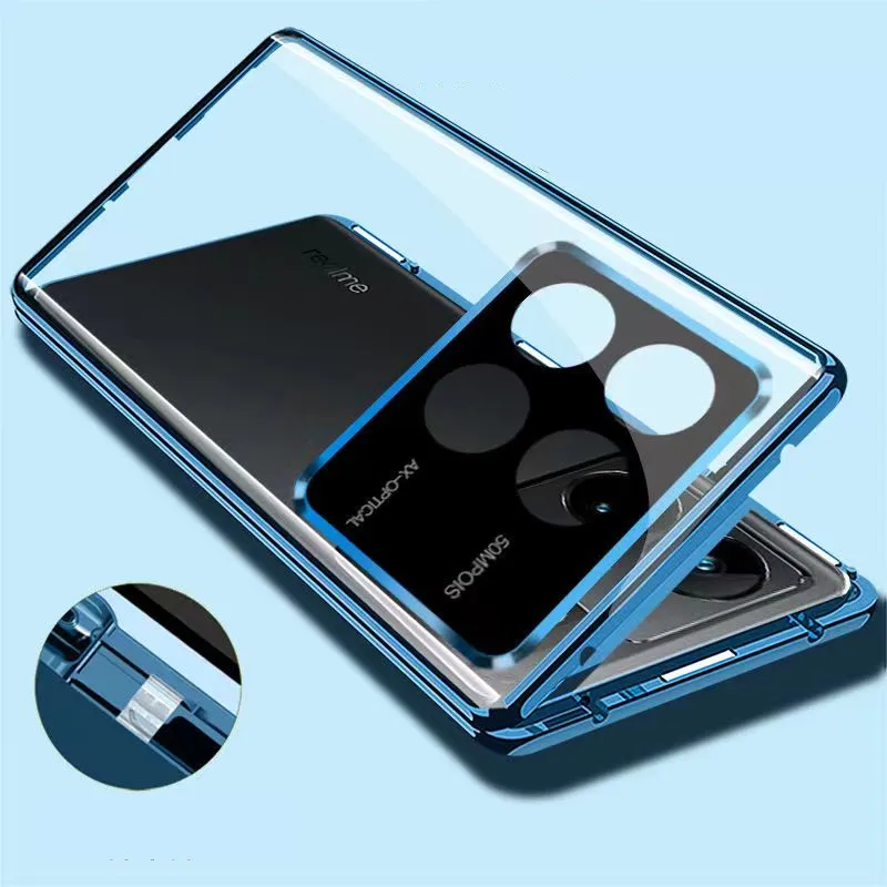 

Металлический чехол для Xiaomi POCO X6 Pro, магнитные двухсторонние чехлы из закаленного стекла для телефона POCO X6, искусственная Защита камеры