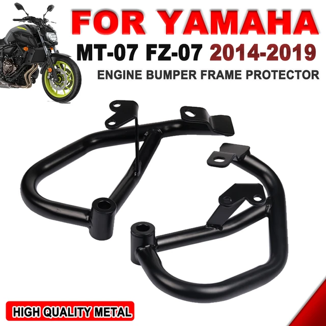  FZ 07 MT 07 Motorcycle Accessories Black Crash Bar Engine Guard  Frame Slider Protector Damaged Case for 2014 2015 2016 Yamaha FZ07 MT07  FZ-07 MT-07 : Automotive