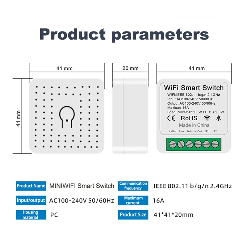 EWeLink WiFi Mini Smart Switch 16A 2-way Control Timer Wireless Switch Smart Home Automation Support Module Alexa Google Home images - 6