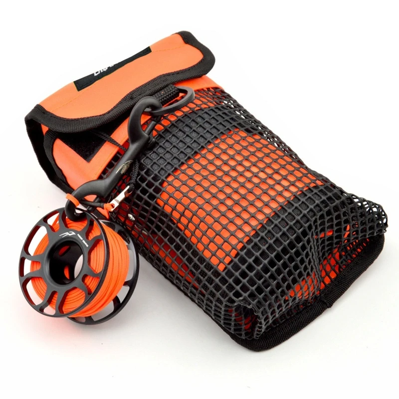 Scuba Diving Signal Tub Reel Snap Buoy Storage Mesh Bag Underwater Gear Equipment Holder Carry Pouch Outdoor Diving Bag diving storage bag diving mesh bag scuba diving equipment