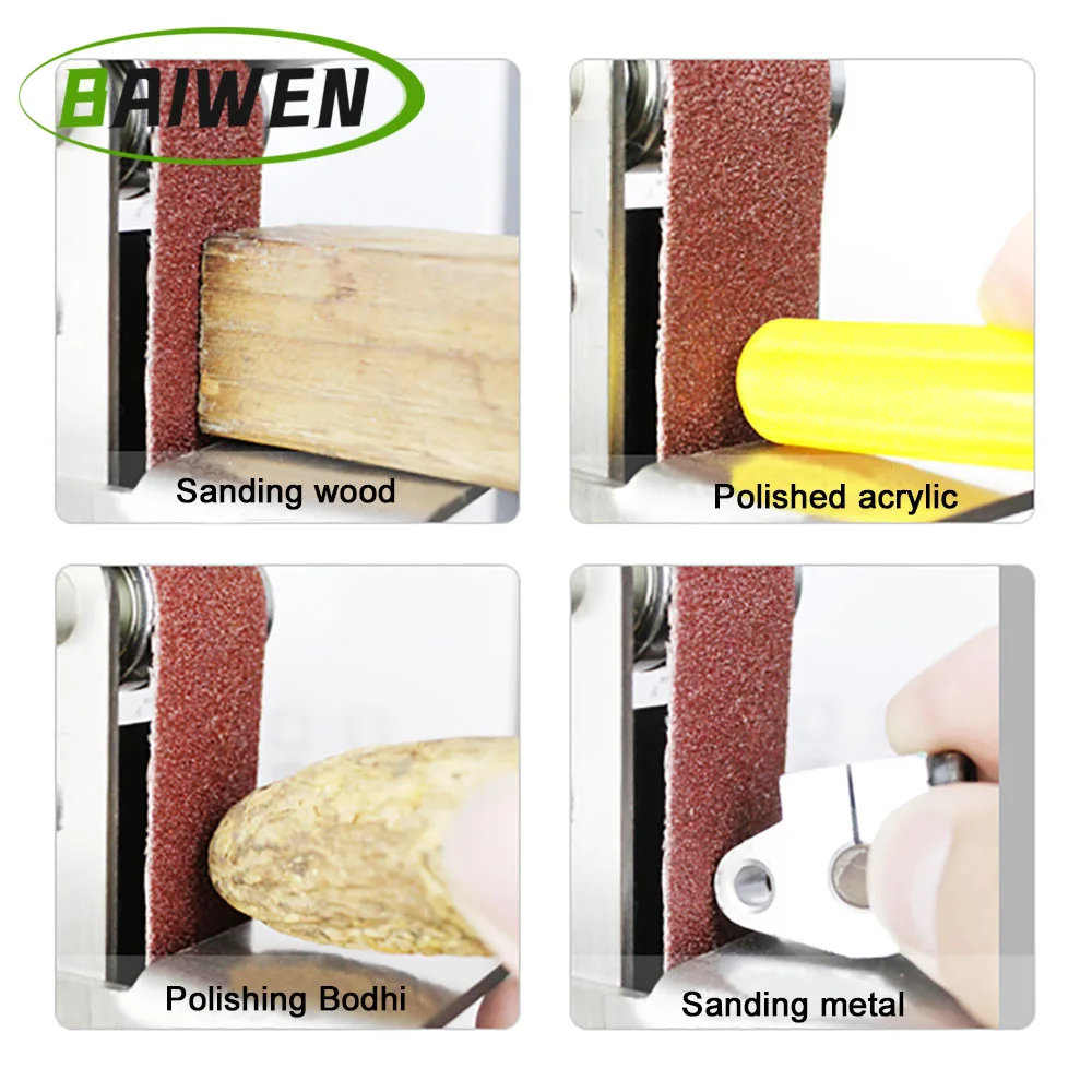Multifunctional Mini Belt Sander Grinder Knife Sharpener Electric Belt Sander Home DIY Polishing Sanding Machine 3