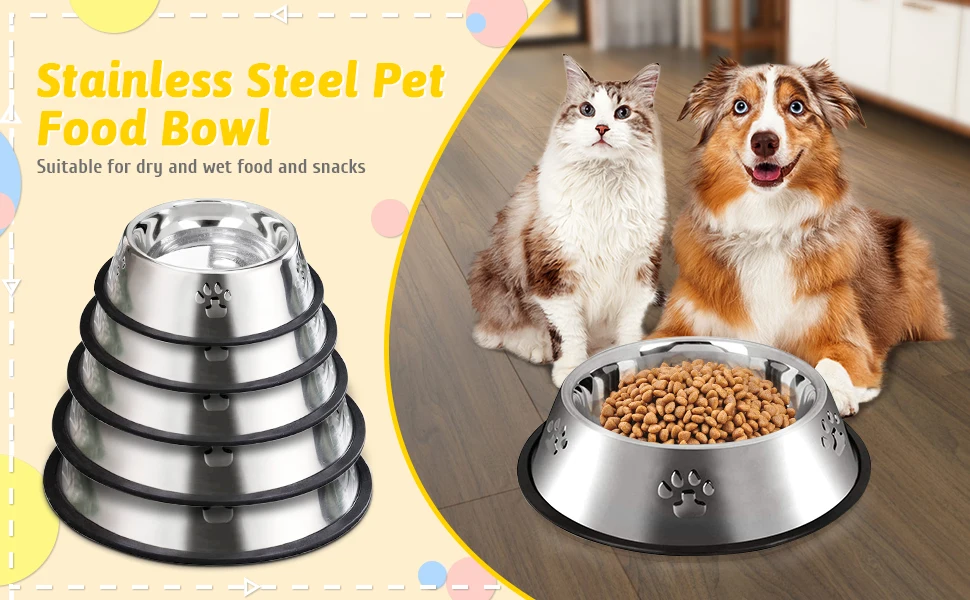 pet bowl metal cat bowl small cat bowl cat bowl set stainless steel cat bowl cat feed bowls