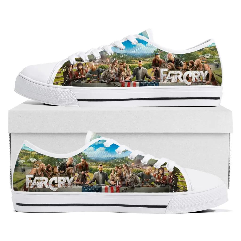 

Far Cry Custom Low Top Sneakers Cartoon Game Womens Mens Teenager High Quality Canvas Sneaker Couple Fashion Custom Built Shoes