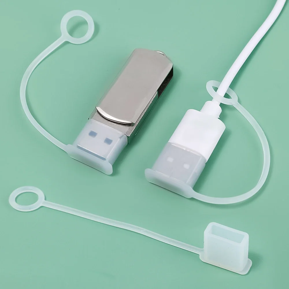 USB Port Dust Cover and Protector Sleeve Set (1-10 Pieces)