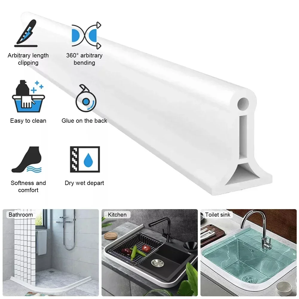 Foldable Water Splash Barrier Showe Curved Strip Floor For Shower Floors Shower Trays Kitchen Sinks Bathroom Doors Bathtub