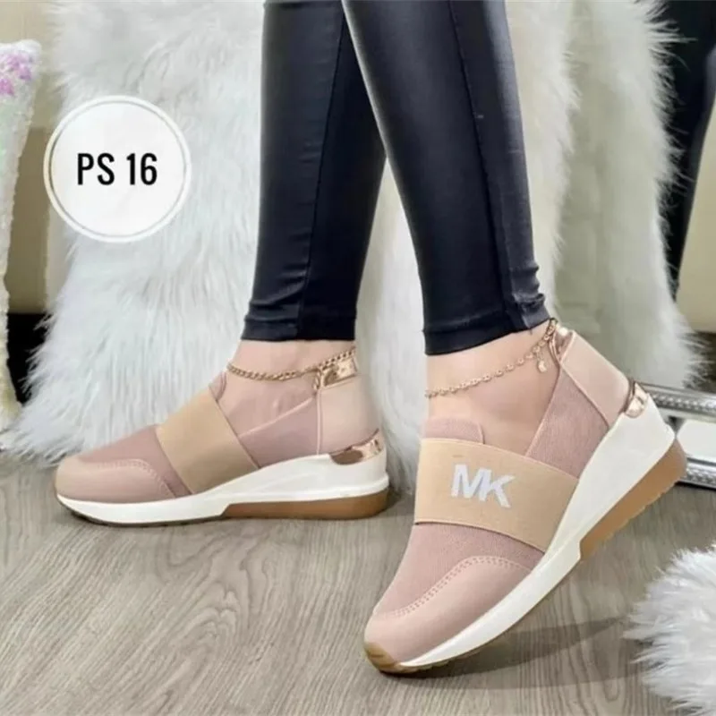 Zapatos De Mujer Big Size Sports Shoes Women 2024 New Wedge Elastic Casual Single Shoe Lazy Shoes Zapatillas Mujer