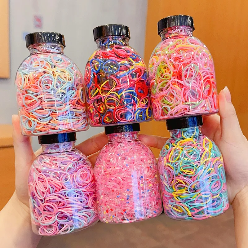 1000Pcs/Lot New Baby Girl Hair Ties Children's Rubber Bands Elastic