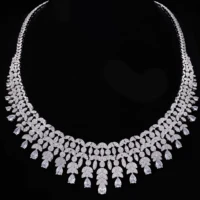 2024 Hot selling 4-piece Bride Wedding Jewelry Set with Cubic Zirconia Dubai Luxury Jewelry Set 2
