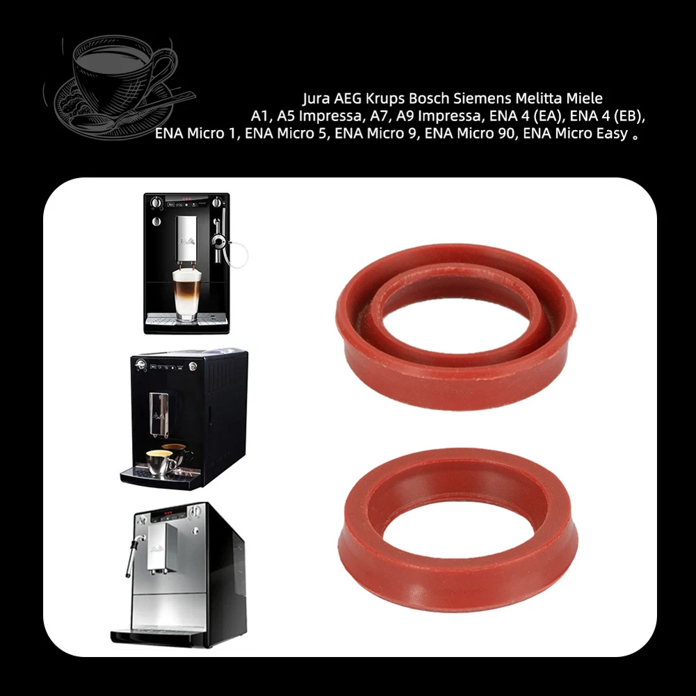 2 Guarnizioni A Labbro Per Pistone Gruppo Infusore - Compatibili Jura, Miele, AEG, Bosch, Krups, Siemens - 3