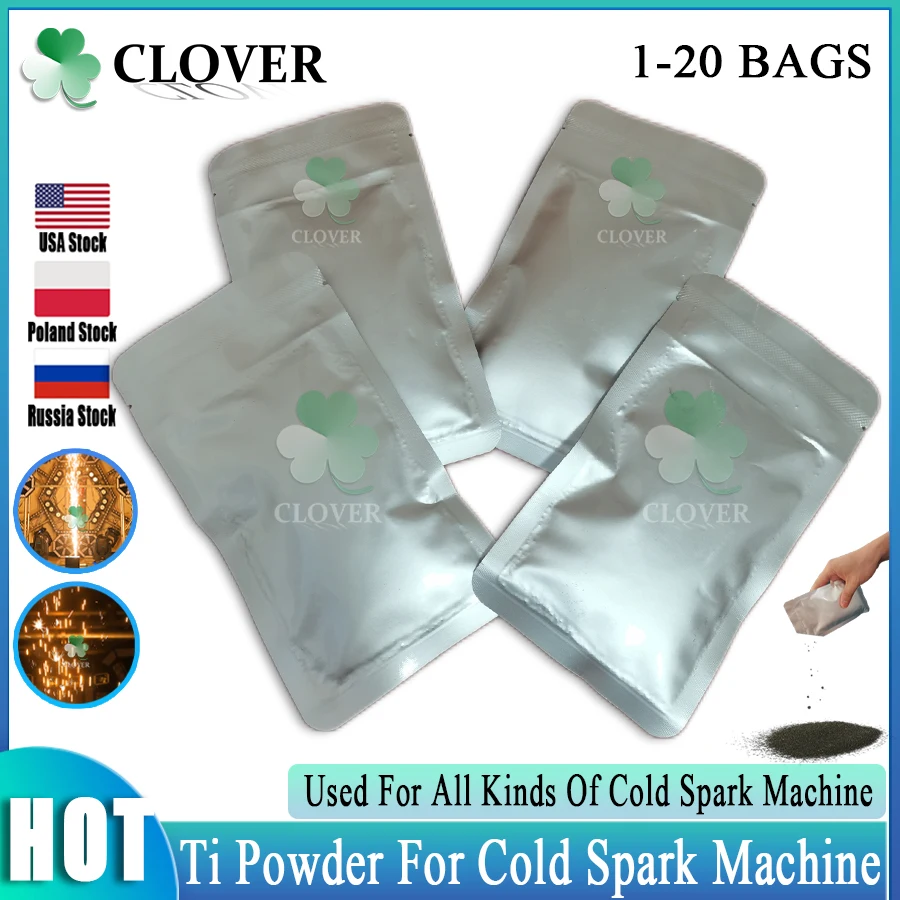 

1-20 Bags Sparkler Ti Powder 100g Indoor Outdoor Cold Spark Machine Powder 100g/Bag Fountain Sparkular Machine Consumables