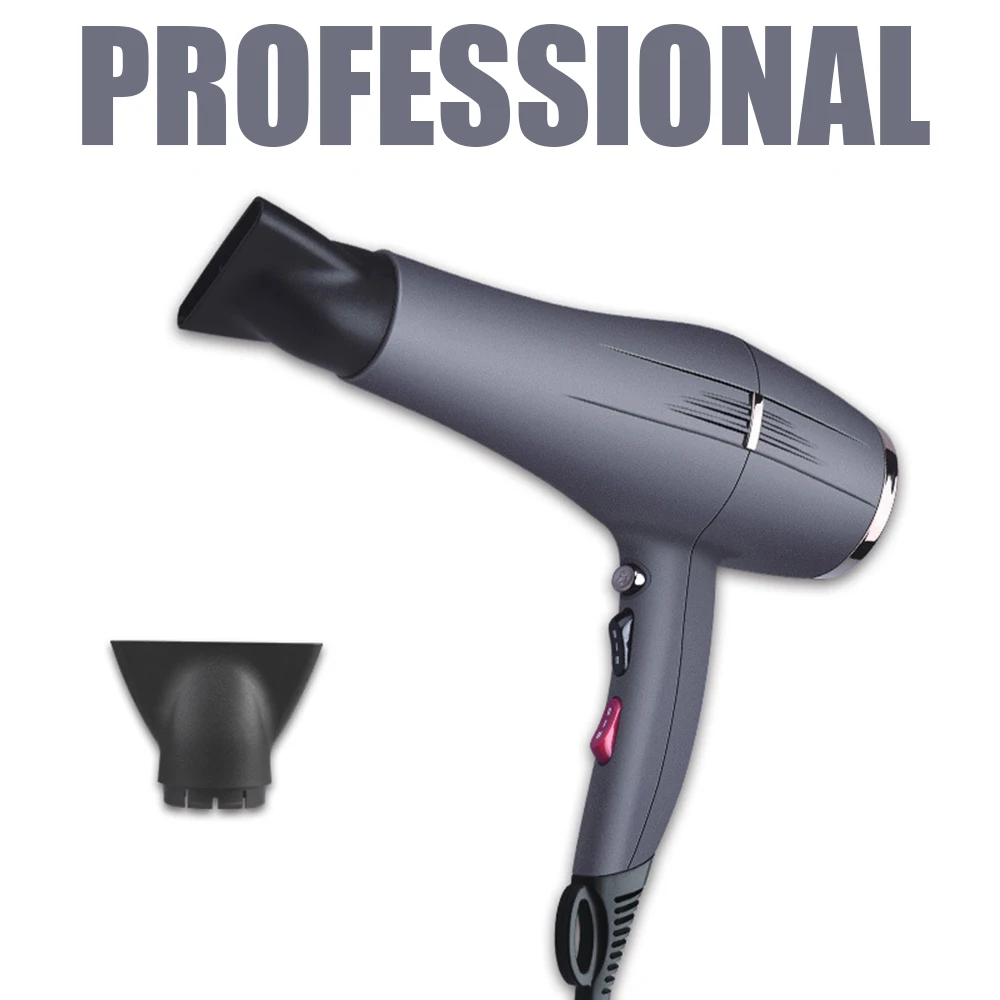 

1600W Hair Dryer Professional Salon Negative Ions Powerful Air Blowdryer with Air Collecting Nozzle Setting Low Noise