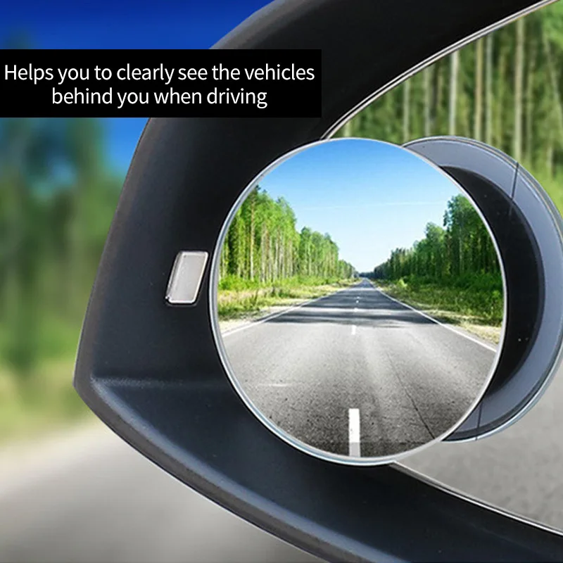 HD Frameless Adjustable-Degree Small round Mirror Blind Spot Mirror Reversing Wide-Angle Car Rear View blind spot mirror wide angle mirror