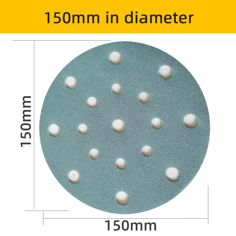 Round Sandpaper 6 Inch 150mm 17 Hole for FESTOOL/MIRKA/3M ect Sander Car Polishing Self-adhesive Back Velvet sanding discs,sandpaper set,polish sand paper,sandpaper tools,mini sandpaper kit