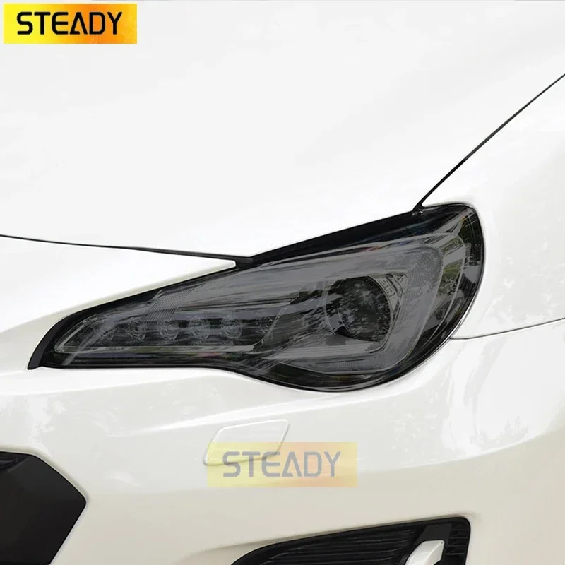 2 Pcs Car Headlight Protective Film Front Smoked Black TPU Sticker For Subaru Forster WRX BRZ Outback Legacy Impreza Accessories 3 2 Pcs Car Headlight Protective Film Front Smoked Black TPU Sticker For Subaru Forster WRX BRZ Outback Legacy Impreza Accessories 3