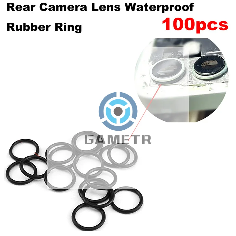 100pcs Waterproof Back Camera Lens Circle Rubber Ring For Phone White ...