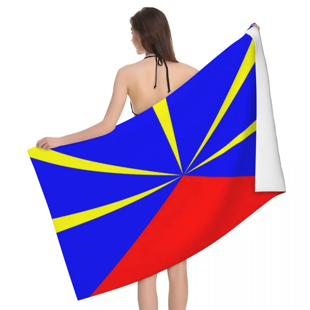 

974 Reunion Island Flag Breathable Microfiber Beach Bath Towel Quick Drying Reunionese Proud Shower Sports Towels
