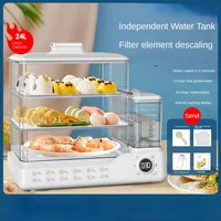 3 Layer 220V Electric Steamer Cooker with Independent Water Tank and 24L Large Capacity Breakfast Machine 1